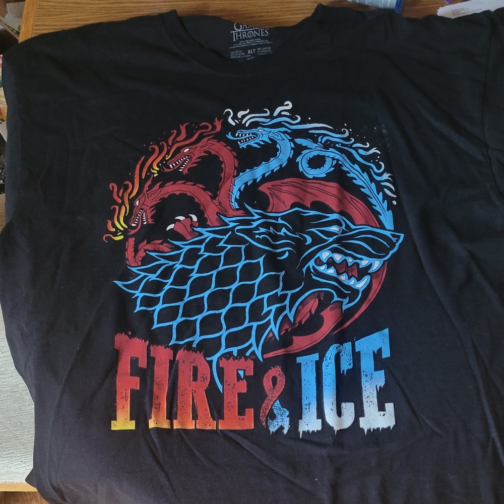 Game Of Thrones Fire & Ice t-shirt  Xl Tall